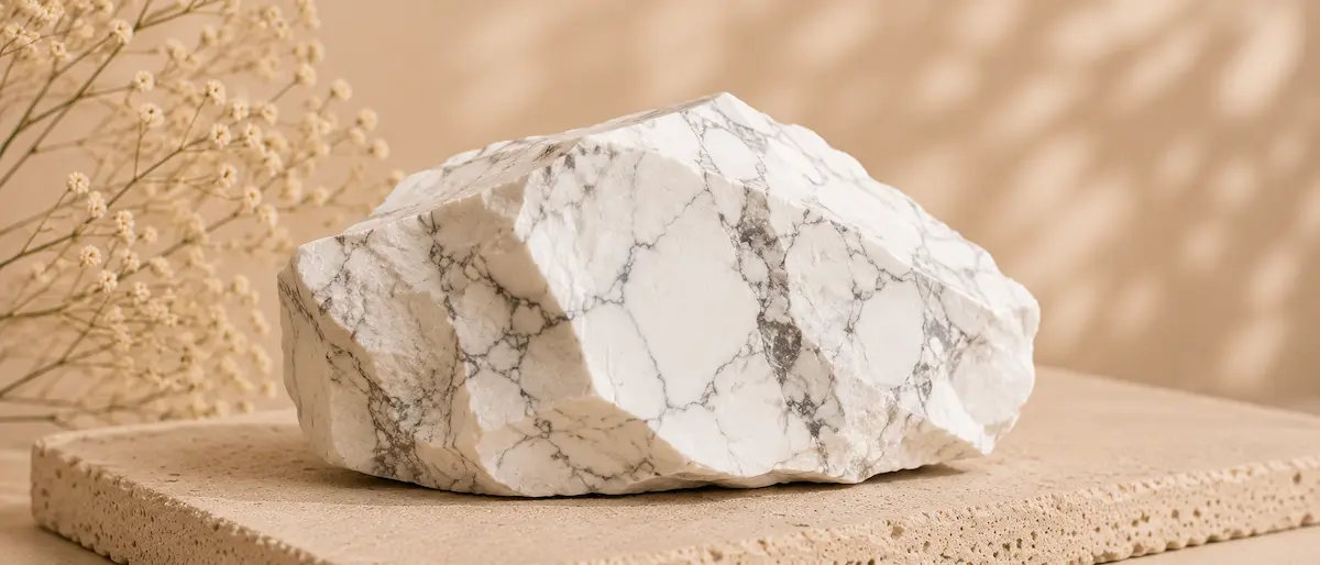 Les bijoux en pierre naturelle howlite blanche