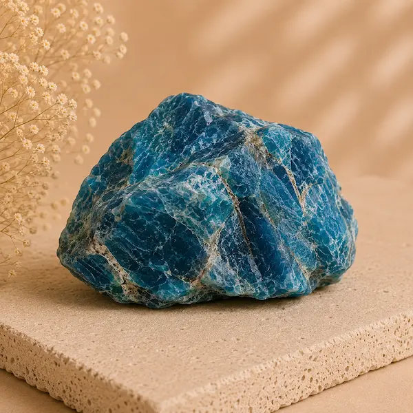 Pierre naturelle apatite bleue pour fabrication bijoux