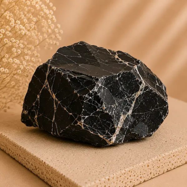 Pierre naturelle onyx noire pour fabrication bijoux