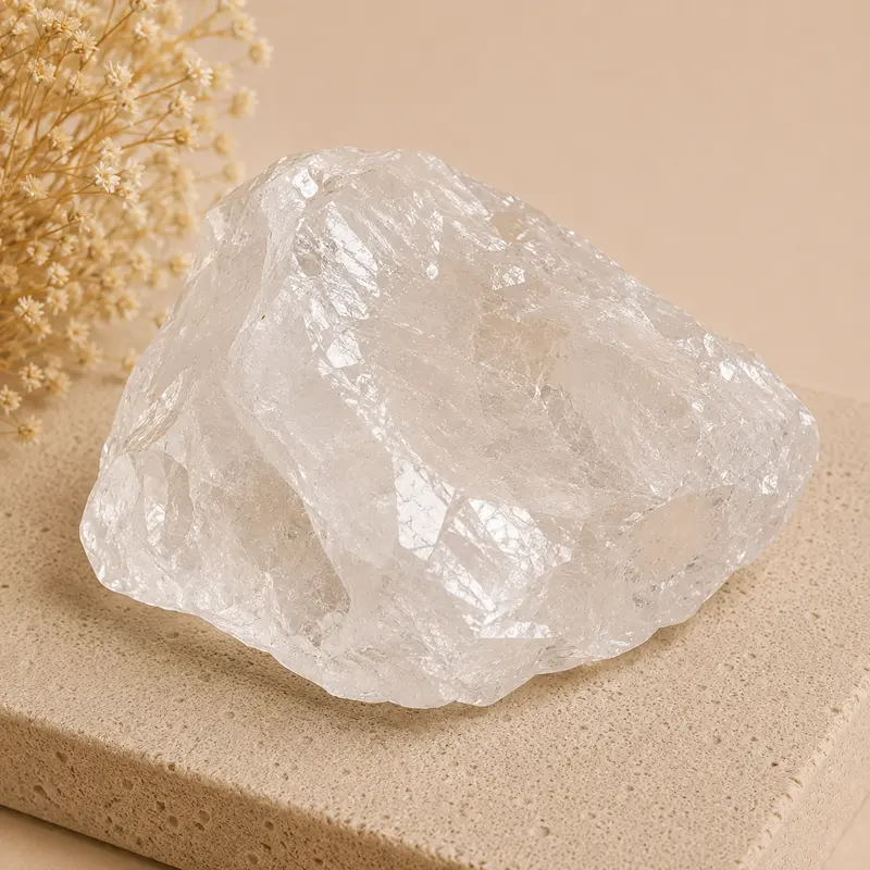 Pierre naturelle de quartz blanc pour fabrication bijoux